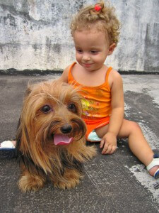Foto Hund und Kind